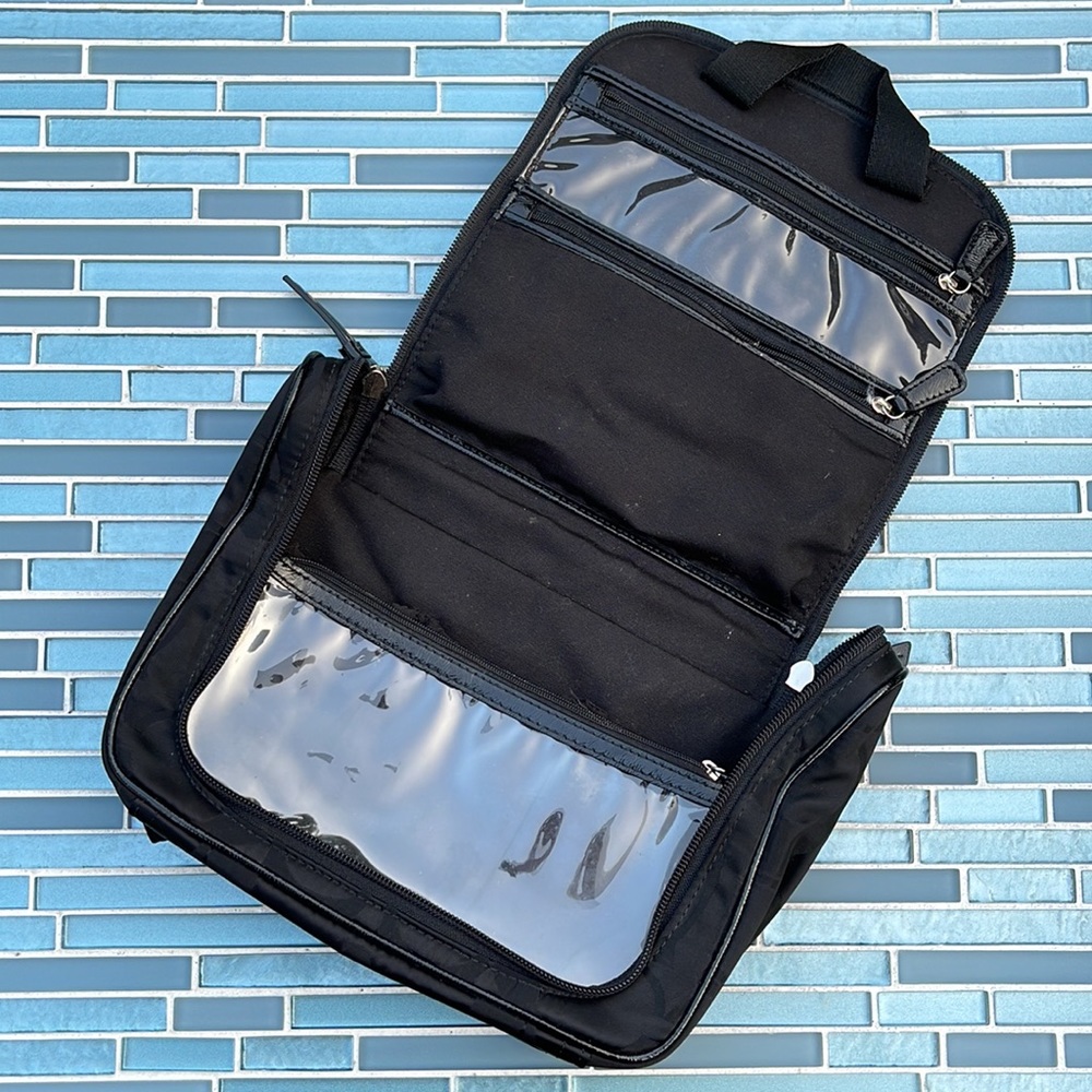 Black Coach toiletries bag
